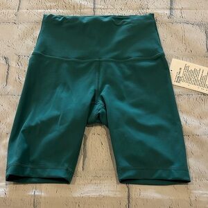NWT Lululemon Emerald High-Rise Bike Shorts